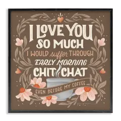 Stupell Industries Chat Before Coffee Humor Framed Giclee Wall Art Design by Gia Graham