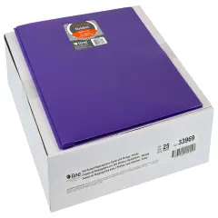 C-Line 2-Pocket Poly Portfolio with Prongs, Purple, Pack of 25
