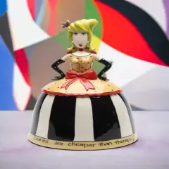 Cookies Are Cheaper Than Therapy Ceramic Cookie Jar, Home D&eacute;cor, Gift for Her, Mom, Friend, or Coworker, Kitchen D&eacute;cor