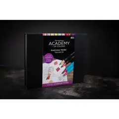 Spectrum Noir&trade; Academy of Colour DuoColour Markers 18 Color Cute Characters Tutorial Kit