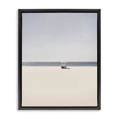 Stupell Industries Distant California Beach Hut Floating Frame Design by Gemma Bardot