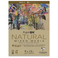 Clairefontaine PaintOn Mixed Media Pad - Natural, 9" x 12", 20 Sheets