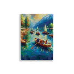 Boating Burlap Garden Flag