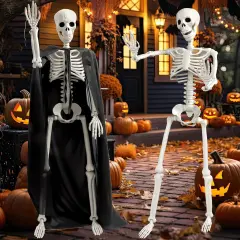 2 pcs 3 ft Life Size Posable Skeleton Full Body with Movable Joints