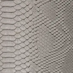 1 Yard Faux Snake Skin Vinyl Fabric For Automotive Upholstery Handbags Crafts 54 Inch Width Gray