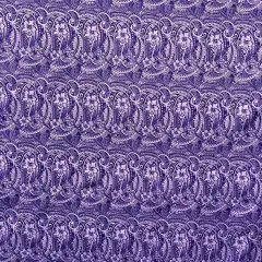 1 Yard Mini Hibiscus Flowers Polynesian Tattoo Fabric, 100% Polyester, 60 Inches Width Purple