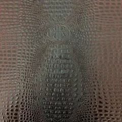 1 Yard 3D Embossed Gator Vinyl Fabric Faux Alligator Upholstery Craft Material Durable 56" Width Hickory Red