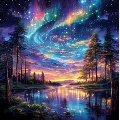 Starry Night Paint by Numbers Kit for Adults 16x20 Inch