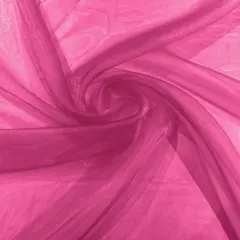 1 Yard Soft Crystal Organza Material Airy and Translucent Fabric for Gowns Costume Layers and Dress Linings Fuchsia