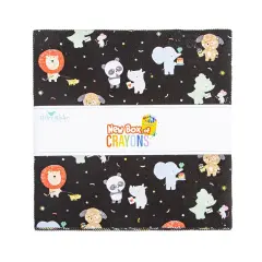 New Box of Crayons 10" Square Pack (Layer Cake / 10" Stacker) by Riley Blake Designs for Riley Blake (10-16510-42)