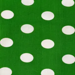 1 Yard Big Polka Dot Printed Poly Cotton Fabric 58/59 Inches Wide Green