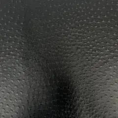1 Yard Faux Leather Vinyl Fabric Ostrich Texture Upholstery Handbags Wallets 54" Width Black