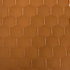1 Yard Honeycomb Quilted Faux Leather Vinyl Fabric For Upholstery Car Seats Crafts Wall 54" Width Cork Beige