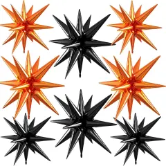 Star Shaped Balloons, Aluminum Foil Balloon(Orange Black)