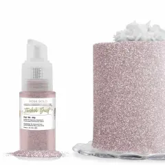 Bakell - Rose Gold Tinker Dust Edible Glitter (25g, 1x Spray Pump) for Food, Desserts, and Beverages!