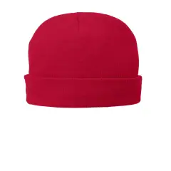 Port & Company&reg; Fleece Lined Knit Cap Athl Red