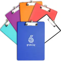 Plastic Clipboard with Pen Holder, Clip Boards for A4 Letter Size,Holds 100 Sheets 8.5x11 Inch Papers, 6 Pack Assorted Colors Clipboards with Hanging Loop for Office School Nursing