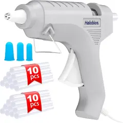 Hot Glue Gun, Fast Preheating Hot Melt Glue Gun with 20 Glue Sticks, Hot Glue Gun Full Size for Making Decoration School DIY Crafts Projects Home Repairs(40W Gray)