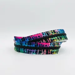 Rainbow grunge zipper tape