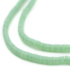 The Bead Chest African Vinyl Beads, Ghana Vulcanite Crafts Supplies for DIY Jewelry Making, Necklaces, Bracelets (4mm, Pistachio Green)