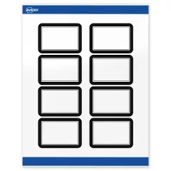 Avery Printable Rectangle Labels, Double Black Border, 2" x 3", Glossy White Rectangle Labels, Permanent, Laser/Inkjet, 80ct, Great for Product Labels