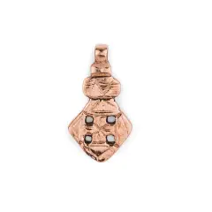 Copper Coptic Cross Pendant (38x20mm): Authentic Ethiopian East African Design for Jewelry & Necklace Making