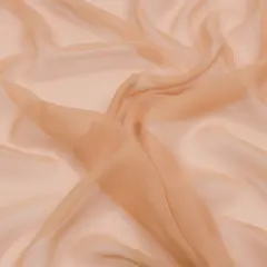 1 Yard Luxury Silk Chiffon 44" Wide Toasted Sheer Fabric for Gowns