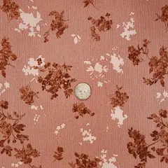 1 Yard Coral Pink Rayon Crinkle Fabric 50/52" Wide Lightweight Textured Apparel