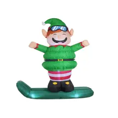 Christmas Elf on Snowboard 60in