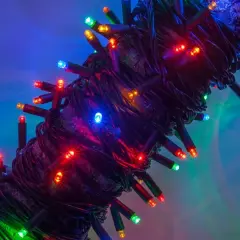 Perfect Holiday 100 LED String Lights Waterproof Outdoor Flashing Multicolor