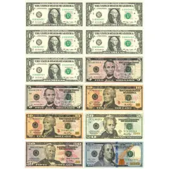 Math Die-Cut Magnets, U.S. Dollars