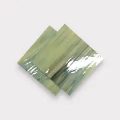 Black Oyster Pearl Prisma COE 96 Fusible Glass Sheets / Mosaic Squares - 2 Pack