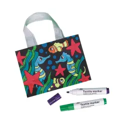 Velvet Sea Life Totes Craft Kit (Pack of 12)