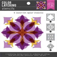 Hero Arts Color Layering Stencil Set 6"X6"-Tile
