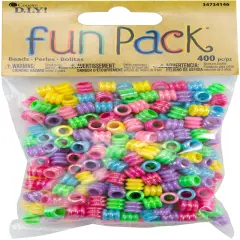 CousinDIY Fun Pack Acrylic Large Hole Tube Beads 400/Pkg-Assorted Colors