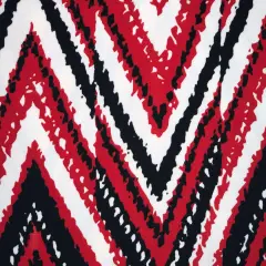1 Yard Liverpool Knit Geometric Print Fabric For Dresses Tops Skirts Apparel Projects 58/60" Wide Red