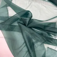 1 Yard Sheer Organza Fabric Crisp Lightweight Elegant Material for Decor Fashion Crafts Hunter
