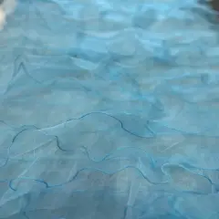 1 Yard Ruffle Organza Fabric Sheer Voluminous for Dresses Backdrops 52&ndash;54 inches Wide Decor & DIY Projects Turquoise