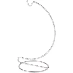 Bard's Twisted Silver Ornament Stand, 6" H x 2.625" W x 2.625" D