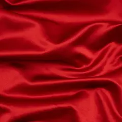 1 Yard Roja Red Silk Duchesse Satin Premium Luxurious Satin Fabric, 59 Inches Width