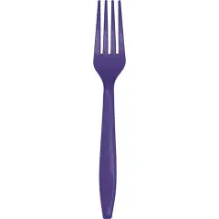 288 pc Bulk Purple Plastic Forks