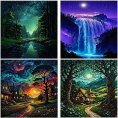 Starry Sky Paint by Numbers - 4 Pack