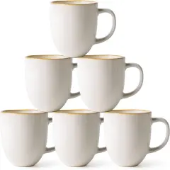12oz Coffee Mugs, Ceramic Coffee Mugs set of 6