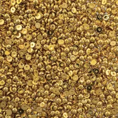 Crystal Lane DIY SS12(3mm) Plastic Pearl Flatback Rhinestones, 1850pcs Metallic Gold