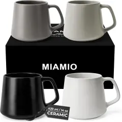 Coffee Mugs Set of 4 / Large Ceramic Coffee Cups (14 oz)