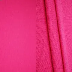 1 Yard Textured Bubble Jersey Crepe Knit Fabric 59 Inch Wide Soft Stretch Drapey Material for Stylish Tops & DIY Sewing FUCHSIA