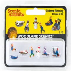 Woodland Scenics Children Sledding-HO-Scale