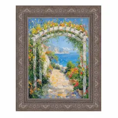 Wide Aged Vintage Silver Leaf Gothic Luxury Picture Frame 22x22 frame