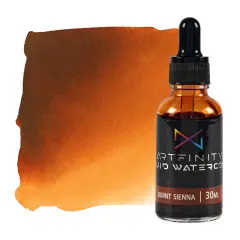 Artfinity Liquid Watercolor Paint 30 ml Bottle, Burnt Sienna - Vibrant Dye-Based Liquid Watercolor w/ Glass Pipette, Fast-Drying, Fine Art Paint for Calligraphy, Airbrushing & Traditional Art