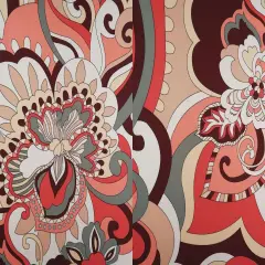 1 Yard Blush DTY Paisley Print Stretch Knit Fabric 58/60 Inches Wide